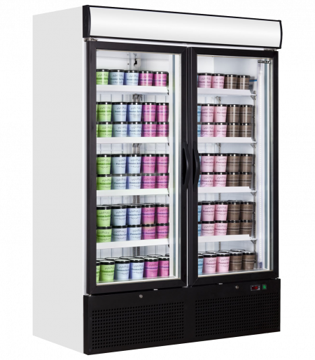 Shop Refrigerator NGF+NGC Series-Black-WHITE-2